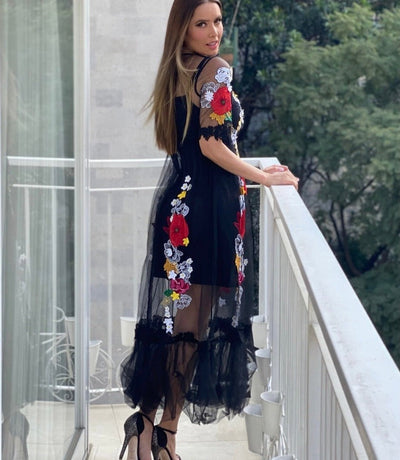 Mesh Long Dress