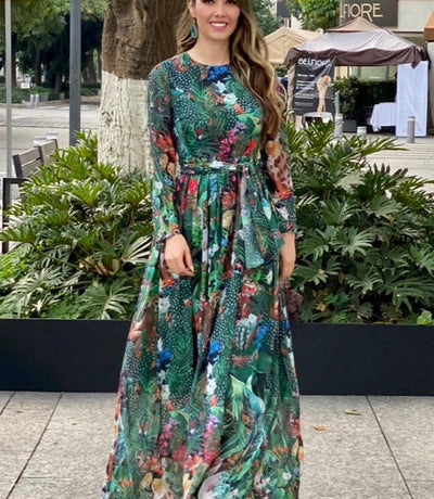 Peacock Long Dress