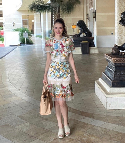 Floral Embroidery Dress